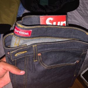 Supreme Authentic Denim Blue Jeans